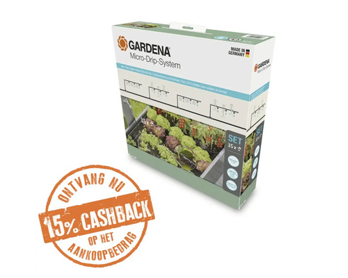 GARDENA Micro Drip startset kweekbak 13 mm (1/2")/ 4,6 mm (3/16")
**CASHBACK ACTIE GARDENA**