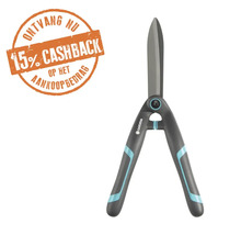 Gardena heggenschaar met 15 procent cashback op het aankoopbedrag.