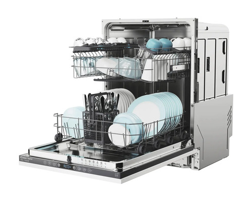Open vaatwasser met vaat