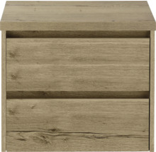 Nachtkastje met twee laden in houten decor