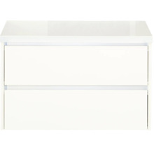 Witte wastafelonderkast met twee lades