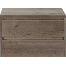 Wastafelonderkast van hout met twee laden