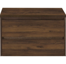 Houten wastafelonderkast met twee laden