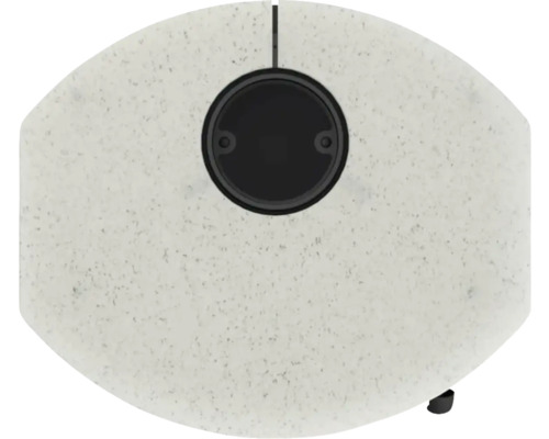 Tafelblad met afdekking voor kabeldoorvoer