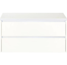 Witte wastafelonderkast met twee laden