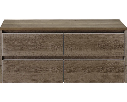 Commode met vier lades in houtlook