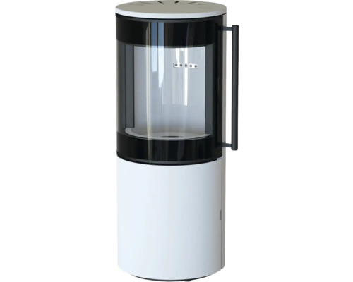 Houtkachel met glazen ruit