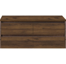 Wastafelonderkast met vier laden in houtlook