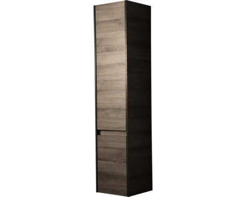 SANOX Hoge badkamerkast Dante 160x35x35 cm tabacco Hoge kast met houten motief voor badkamer