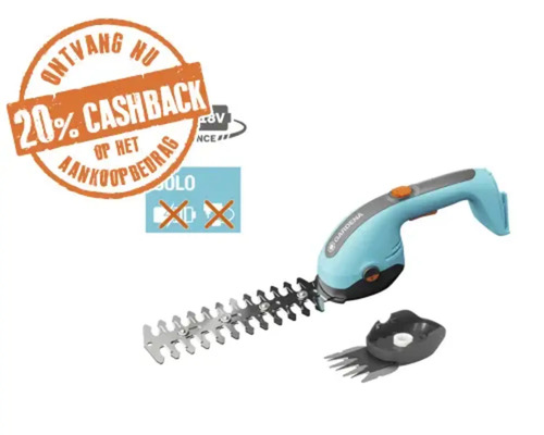 Gardena accu gras- en buxusschaar 18 Volt Power For All, solo versie zonder accu en oplader, met buxus- en grasmes, 20 procent cashback