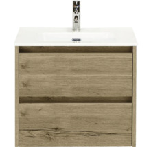 Wastafelonderkast met twee laden en opzetwastafel