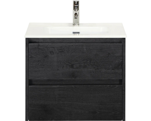 Wastafelonderkast met twee lades en wastafel