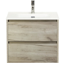 Wastafelonderkast met twee laden en kraan