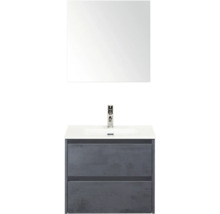 Badkamermeubelset met spiegel, wastafelonderkast en kraan