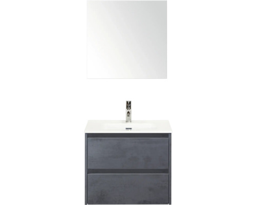 Badkamermeubelset met spiegel, wastafelonderkast en kraan