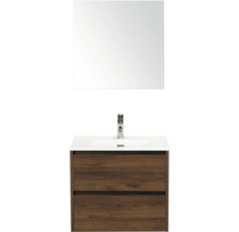 Wastafelonderkast met wastafel en spiegel voor de badkamer