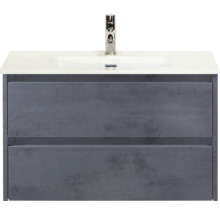 Wastafelmeubel met twee laden en kraan