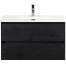 Wastafelonderkast met twee lades en opzetwastafel