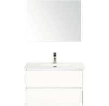 Wastafelcombinatie met spiegel en twee lades