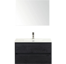 Wastafelcombinatie met wastafel en spiegel voor de badkamer