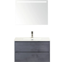 Wastafelcombinatie met spiegel en verlichting