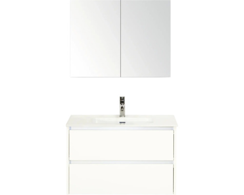 Badkamermeubelset met wastafel, onderkast en spiegelkast