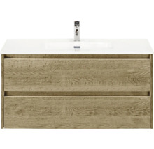 Wastafelonderkast met twee laden en wastafel