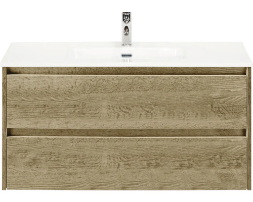 Wastafelonderkast met twee laden en wastafel