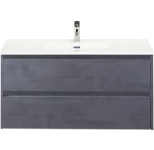 Wastafelonderkast met twee laden en opzetwastafel