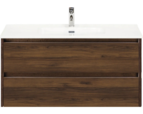 Wastafelonderkast met twee laden en opzetwastafel