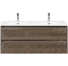 Wastafelmeubel met twee wastafels en vier lades