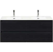 Wastafelonderkast met twee wastafels en vier laden