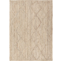 Jute vloerkleed met ruitpatroon
