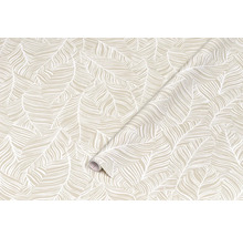 Rol behang met bladmotief