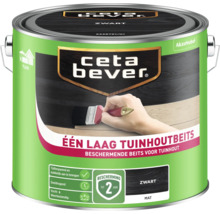 CETABEVER Één laag tuinhoutbeits zwart mat 2,5 l