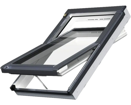FAKRO GREENVIEW Elektrisch Dakraam Z-wave kunststof met houten kern FTU-V U30 8 (bxh) 94x118 cm RAL 7016 FAKRO GREENVIEW Elektrisch Dakraam Z-wave kunststof met houten kern FTU-V U30 8 (bxh) 94x118 cm RAL 7016