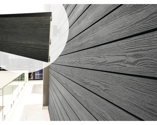 Wandbekleding van houtcomposiet met houtstructuur