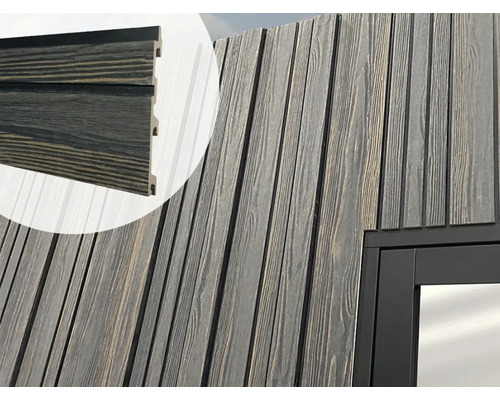 Houten gevelbekleding met tand-en-groefverbinding