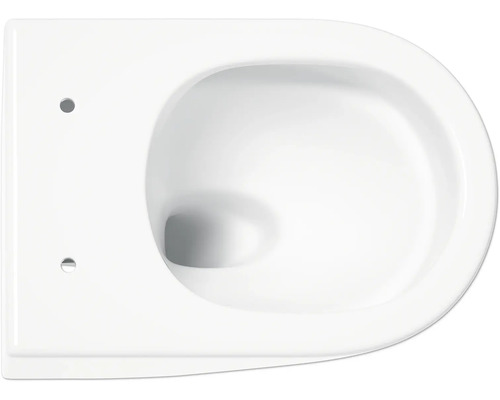 Wandcloset diepspoel van keramiek, bovenaanzicht