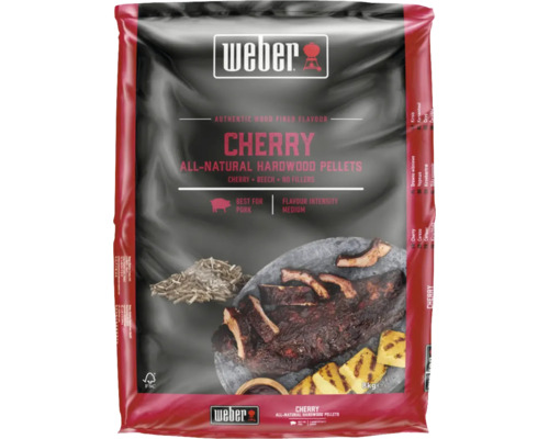 WEBER Pellets cherry 8 kg Weber Cherry rookpellets, verpakking met hardhoutpellets