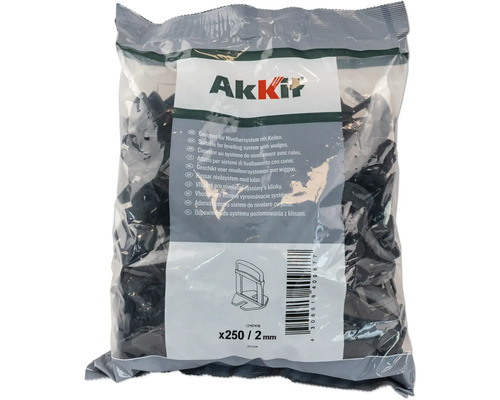 Verpakking Akkit nivelleersysteem treklipjes, 2 millimeter, inhoud 250 stuks