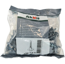 Verpakking nivelleersysteem met draaisluiting, 1,5 mm, 100 stuks