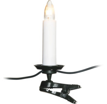 Elektrische kerstverlichting met kaarsen en klemmen voor decoratie