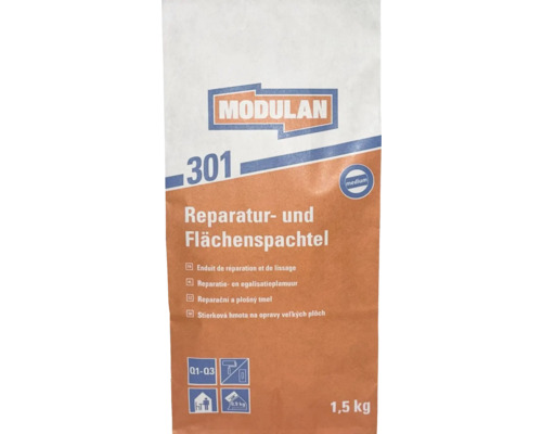 MODULAN 301 Reparatie- en uitvlakspachtel binnen medium 1,5 kg