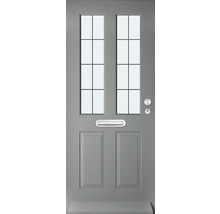 Voordeur met glazen inzet en brievenbussleuf