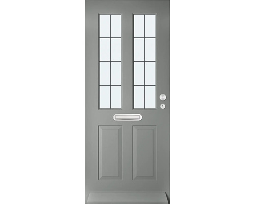 Voordeur met glazen inzet en brievenbussleuf