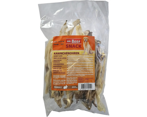 MR BEEF Hondensnack Konijnenoren 200 g