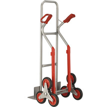 Trappenwagen met drie wielen per kant voor het transporteren van lasten over trappen