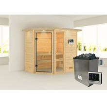 Sauna met saunakachel en bediening