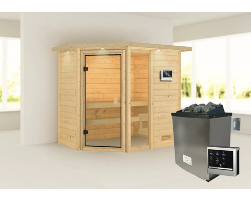Sauna met saunakachel en bediening